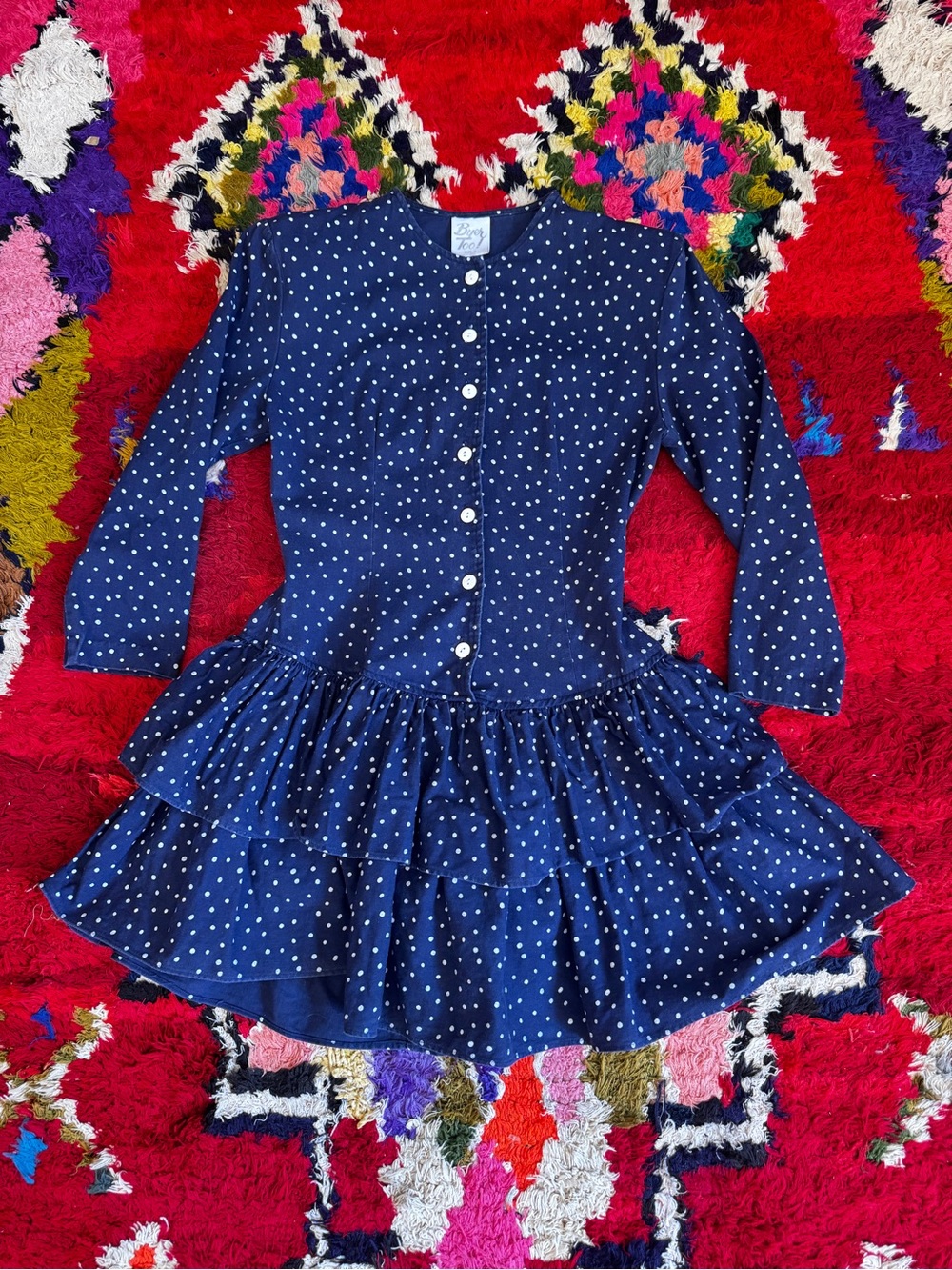 80s Vintage Byer Too Western Denim Dress Sz Sm
